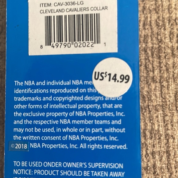 Cleveland Cavs Pet Collar - Picture 6 of 9